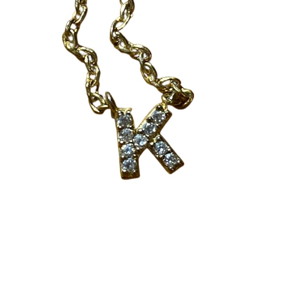 Tiny Diamond Accents Initial K Charm Connected To… - image 3